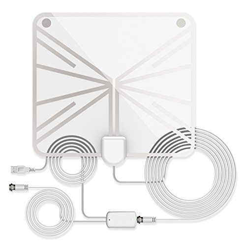 Digital TV Antenna, 55+ Miles Amplified Indoor TV Antenna - Support 4K 1080P