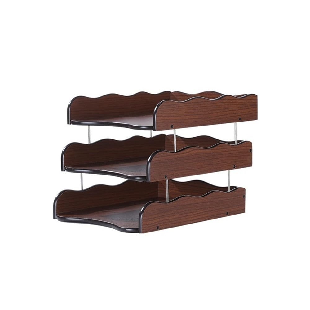 Titolare del file Organizzatore da scrivania, vassoio portadocumenti con 3 scomparti for documenti A4, forniture for ufficio domestico