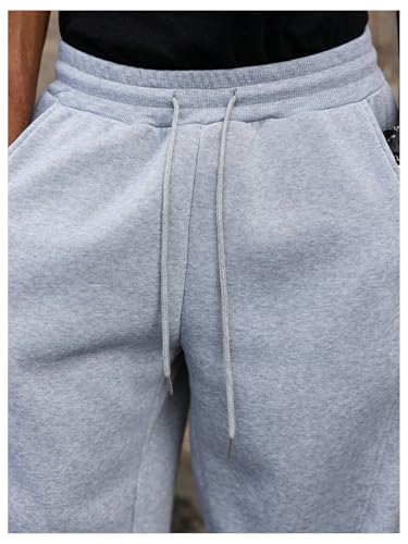 GORGLITTER Men's Baggy Wide Leg Sweatpants Oversized Track Pants Drawstring Y2K Casual Trousers with Pockets3