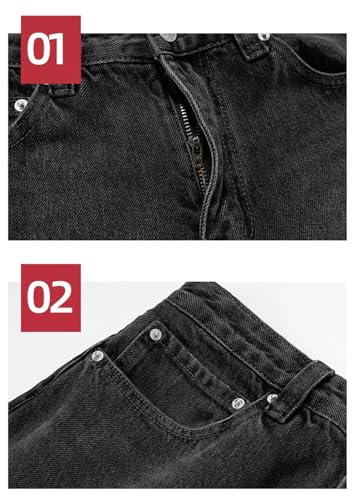 Unisex Jeans Straight Washed Oversized Denim Pants2