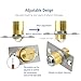 HOMOTEK 2 Pack Closet Door Ball Spring Catch Replacement Drive in Ball Catch Adjustable French Door Hardware Door Ball Latch with Strike Plate, Satin Nickel