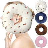 S-SNAIL-OO Almohada de piercing de oreja para personas que duermen de lado, almohada pequeña con agujero para la oreja, almohada de dona para alivio de la presión del oído, dolor de oído, auriculares