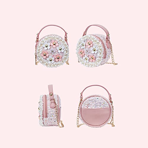 Aibearty Mini Crossbody Bag Girls Purse Pearl Flower Shoulder Handbags With Chain #TOP1