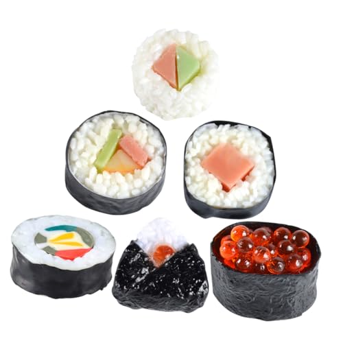 Cibo giocattolo per sushi: questo di cibo finto con colori vivaci sembra così realistico e bello, ottenendo facilmente i risultati desiderati, realistico vassoio per sushi giocattolo squishy per sushi
