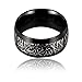 JAJAFOOK Unisex's Stainless Steel Shahada Allah Ring,Arabic Islamic Moslem Religious Muslim Jewelry