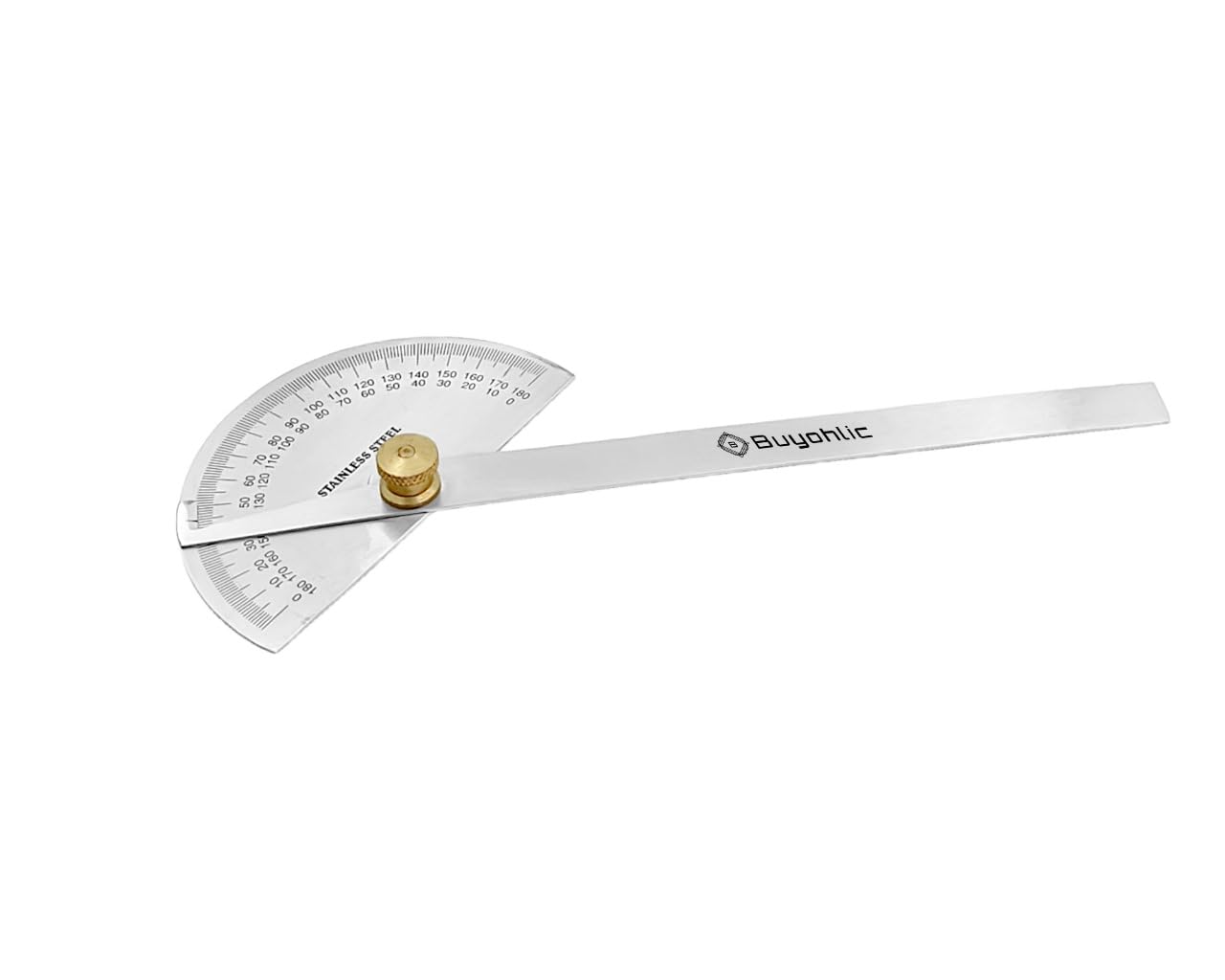 Stainless Steel Protractor 0-180 Degrees Machine Tools ((Degree Protractor))