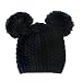 Women's Winter Trendy Warm knit Beanie Hat with Pom Pom Ears [100% Hand Made]