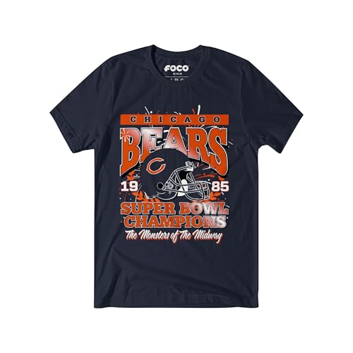 FOCO Men's Chicago Bears NFL Logo Super Bowl Commemorative T-Shirt, Team Color - Image 2