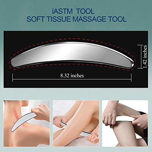 Image of BYYDDIY 4 in 1 304Stainless Steel Muscle Scraper Tool Kit,Scraping Massage Tools for Physical Therapy,Derma Edge Massage Tool & GuaSha Massage Scraper Tool