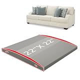 HAVARGO Couch Cushion Support High Density Foam 22X22X2.4 Inches Sofa Couch Supports for Sagging Cushions Light Grey 1Pc with Anti Slip Mesh Fabric
