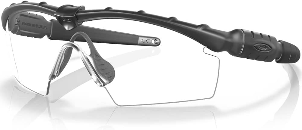 Oakley Mens Oo9046 M Frame 2.0 Strike Shield Sunglasses, Matte Black/Clear, 30 mm