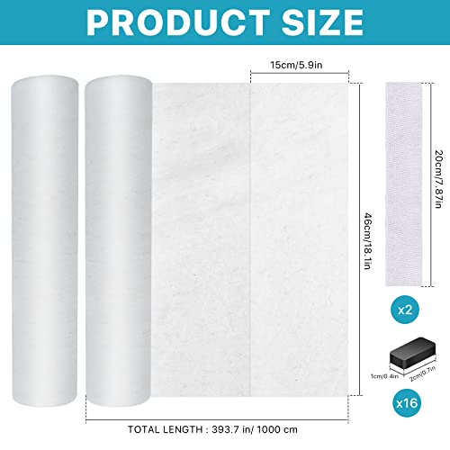 image for Akamino 2 Rolls Range Hood Filters, Nonwoven Fabric Range Hood replace