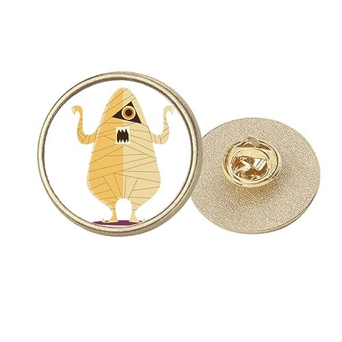 Broche ronde Corpse Fear en métal doré pour réussir votre look d'Halloween M