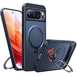 TORRAS Google Pixel 10 / 10 Pro 用 ケース【ゼンマイ式スタンド × 米軍MIL規格】MagSafe対応 強磁力リング マグネット搭載 ワイヤレス対応 米軍MIL規格 耐衝撃 指紋防止 For Pixel 10 / 10 Pro ケース Ostand Q3 Spin ブラック