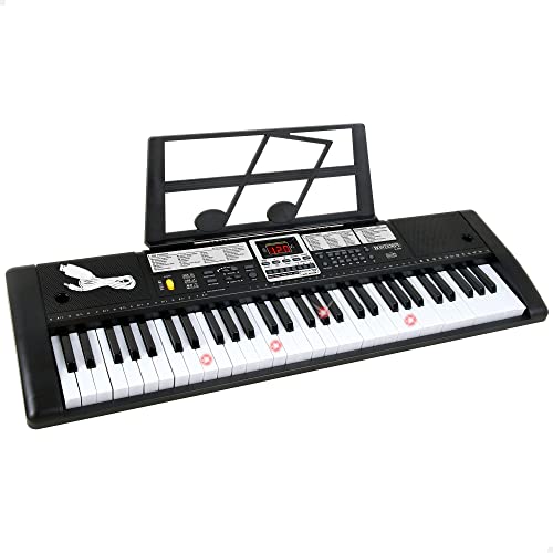 Piano électrique enfant BONTEMPI 46959 avec support et 61 notes pour apprendre