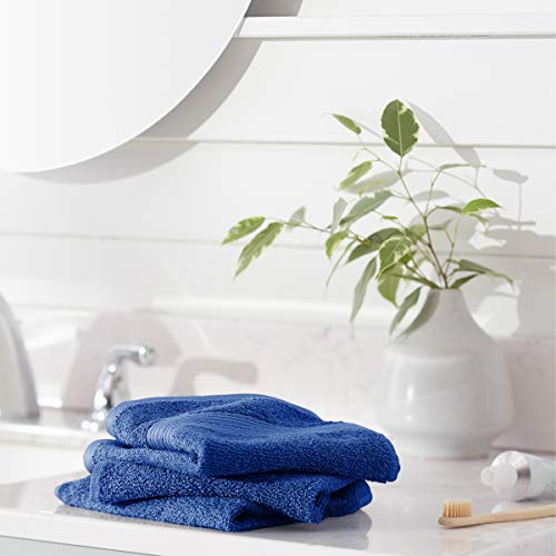 Amazon Basics Fade-Resistant Cotton Washcloth - 12-Pack, Navy Blue #TOP7