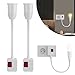Produktbild 2 Stück E27 Lampenfassung: 360° Drehbarer E27 Lampenfassung mit Schalter ohne Kabel EU-Stecker Adapter Lampe Steckdose für Glühbirne, E27 Fassung für Leselampe, Wandleuchte, Küchenlampe (110-220V)