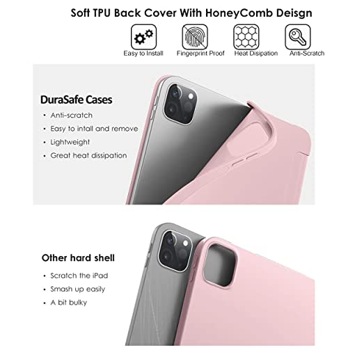 Image of DuraSafe Cases for iPad Pro 11 inch 4th 3rd 2nd Gen Case A2759 MNXE3HN /A MNXD3HN /A A2435 MNXG3HN /A MNXF3HN /A MNXJ3HN /A A2761 A2762 MNXN3HN /A MP553HN /A A2377 MHQR3HN /A MHQT3HN /A A2228 MY232HN /A - Pink