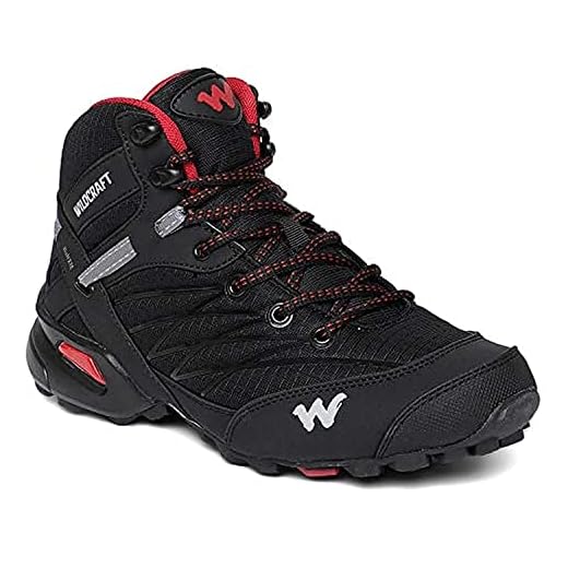Wildcraft Men's RuNX TR Hugo Black_Red Trekking&Hiking Shoes (51657) - 9 UK/India (43 EU) (10 US)