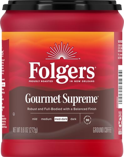 Image of Folgers Gourmet Supreme Ground Coffee, 9.6 Ounce Canisters