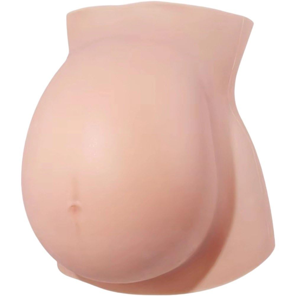 Ericetion Fake Pregnant Belly Silicone Artificial Baby Bump, Realistic False Pregnancy Belly Costume, 6-10 Months for Film Props Party Cosplay
