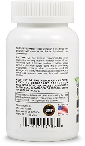 The Inner Health Probiotic Supplement 5.75 Billion Organisms-Bacillus Subtilis Bifidobacterium Longum L.acidophilus L.rhamnosus L.plantarum-120 Caps #TOP3