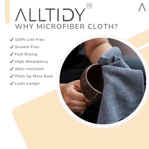 Image of Microfiber Cloth Roll 30x30 cm | Reusable Tear-Away Cleaning Cloth (Cleaning Cloth Reusable) | Lint-Free & Absorbent for Kitchen, Car & Home |(30 Pulls, Grey)