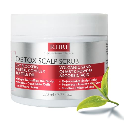 Scalp Scrub with Tea Tree Oil for Hair Growth | DHT Blockers, Volcanic Sand & Mineral Complex |...