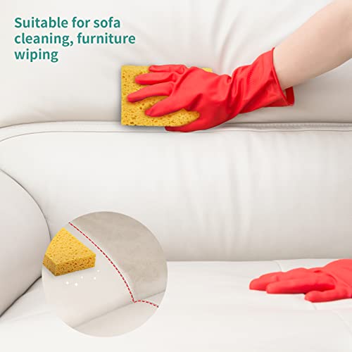Pop-Up Sponges 6 Pack, Reidea 100% Biodegradable Scrub For Furniture (Leather Sofa), Kitchen (Dish, Counter) - Non Scratch Odor Free Plant Based Sponge - Eco-Friendly Wood Pulp (Multi Color) #TOP7