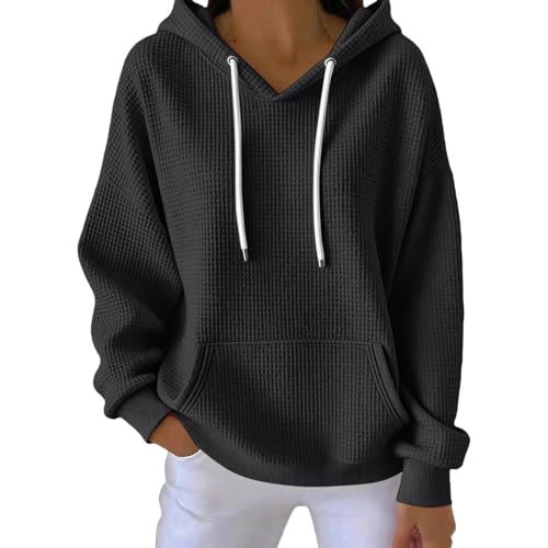Sweat à capuche femme avec poche vêtement décontracté manches longues pour automne hiver