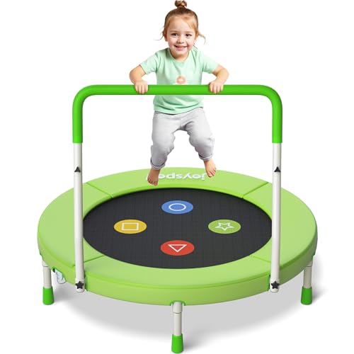 Trampolin Kinder Indoor, Ø 91cm Faltbare Fitness Trampolin mit Haltegriff, Mini Kindertrampolin Max 45 kg, geräuscharme Sprungmatte, sicher & stabil, Gartentrampolin Outdoor für Kleinkind 3-8 Jahre Trampolin Kinder Indoor, Ø 91cm Faltbare Fitness Trampolin mit Haltegriff, Mini Kindertrampolin Max 45 kg, geräuscharme Sprungmatte, sicher & stabil, Gartentrampolin Outdoor für Kleinkind 3-8 Jahre