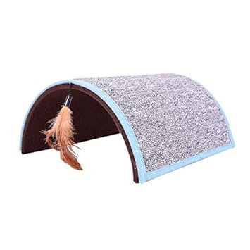 Emily Pets Self Grooming Cat Bridge Shape Massager and Scratch Pad for Cats