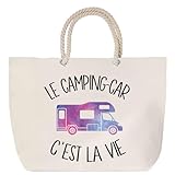 ✨ Sac de plage avec anses corde - Style sympa et décontracté Idéal pour la plage, une balade ou même les courses. Son look simple avec les anses en corde fait toujours son petit effet.