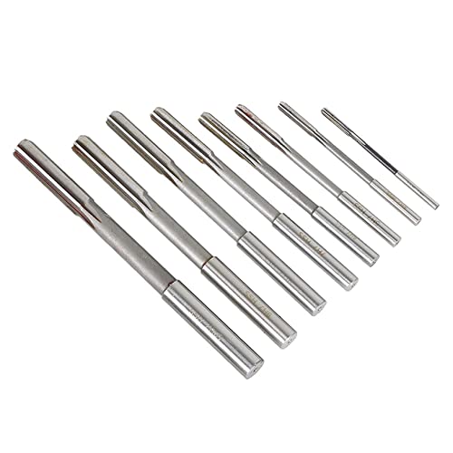 Findmall 8Pcs Reamer Set 1/8-3/8 Inch Chucking Reamer Set H8 Hss Straight Flute Straight Shank Chucking Machine Cutter Milling Reamer Kit For Lathe Machine #TOP22