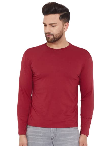Image of London Crew Round Neck Full Sleeve Regular Fit Casual Cotton Plain Solid Tshirt for Men Full-Solid-23