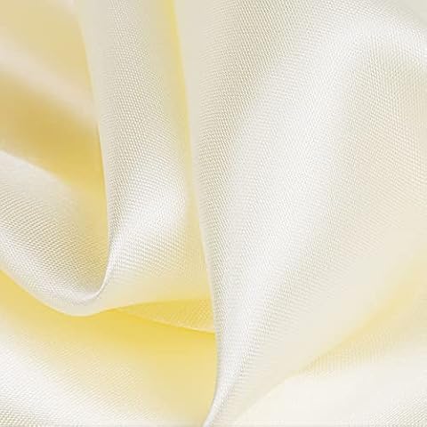 DEWUFAFA Gorgeous Silky Satin Fabric Silk Fabric by The Metre DIY Sewing Dressmaking Crafts Wedding Dress Decoration Pajamas Shirt Material Drape Silky Dancewear-Width 150cm(Color:cream color) Cover