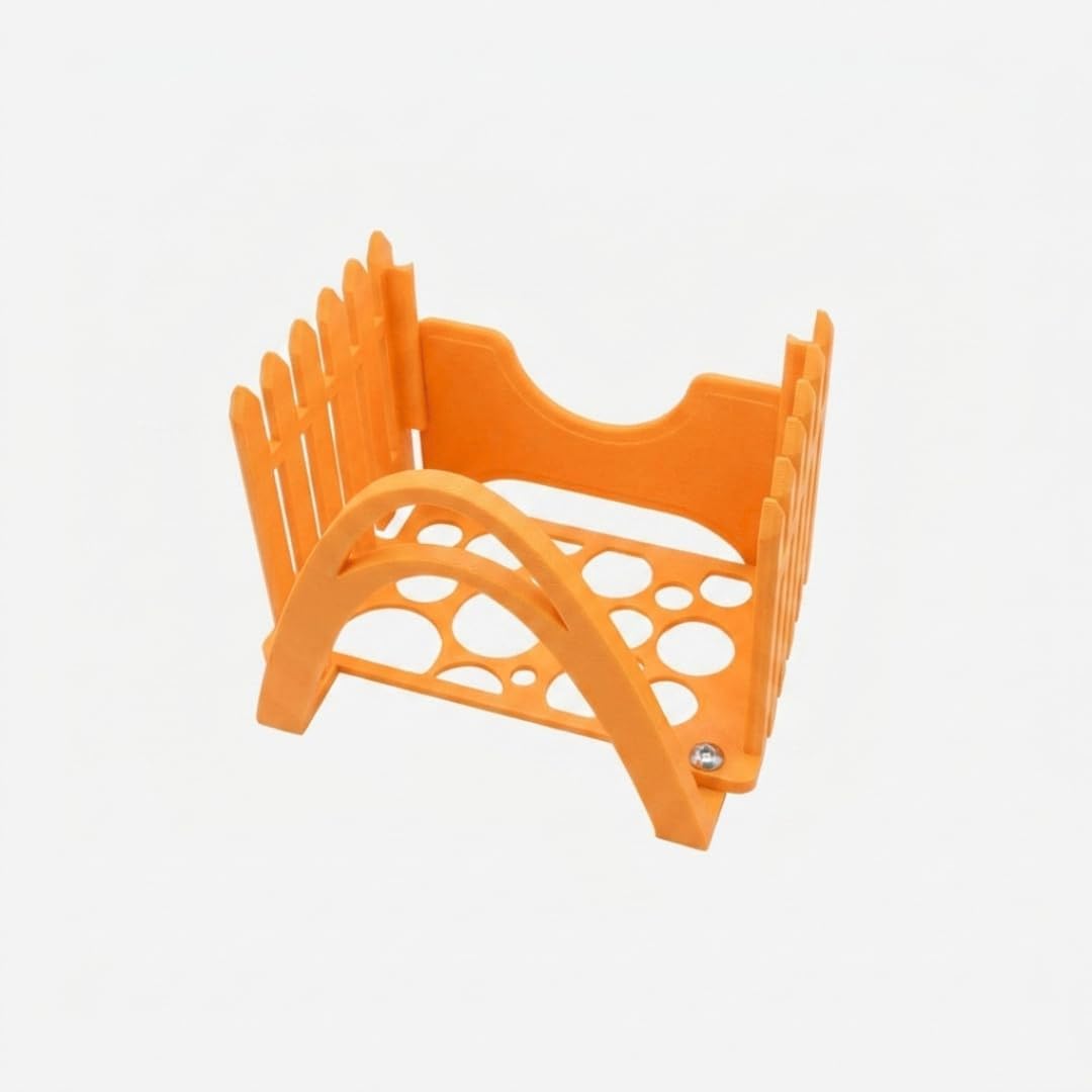SplashNColor Double Arch Set Compatible with Bird Buddy – Outdoor Perch for Feeding Multiple Birds - Bird Buddy Accessories - Durable, Weatherproof Feeders for Outdoors - Oriole Orange (Bundle)