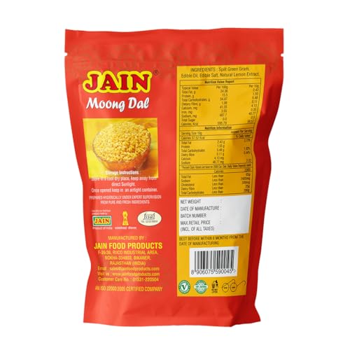 Image of JAIN Moong Dal, Size - 360g, Zipper Packing, Super-Crunchy & Fresh Roasted Moong Lentil Namkeen with Crisp Texture, Protein-Rich, Low-Oil, Ready-to-Eat Snack