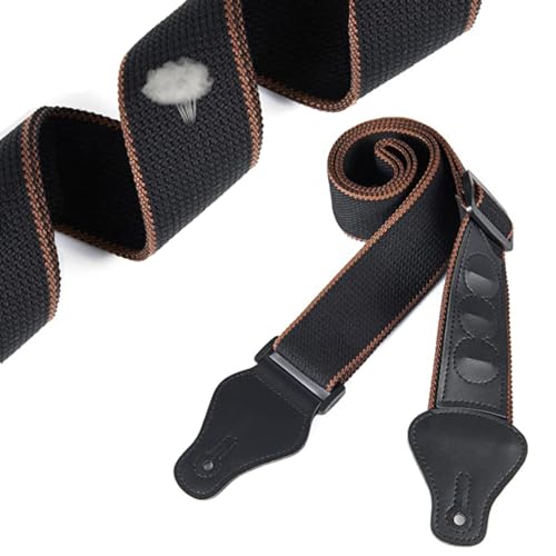 Sangle de Guitare, 2Pcs Sangle Guitare avec Extrémités en cuir Sangle de Guitare avec Longues Extrémités en cuir + 6 médiators + 2 sangles Sangle Guitare pour Guitares Lourdes Guitare Acoustique - Les Beatles, Paul McCartney, John Lennon, RIngo Starr, George Harrison Sangle de Guitare, 2Pcs Sangle Guitare avec Extrémités en cuir Sangle de Guitare avec Longues Extrémités en cuir + 6 médiators + 2 sangles Sangle Guitare pour Guitares Lourdes Guitare Acoustique – Image 3