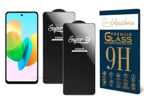 Image of GlassVerse Toughened Oleophobic Tempered Glass For Tecno Spark 20P (Pack Of 2) with Free Installation Kit Full screen Coverage - 6.6 inch