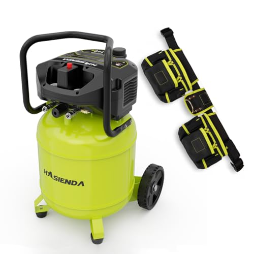 HASIENDA 12 Gallon Workshop Air Compressor, 150 PSI Max, Oil-Free Vert
