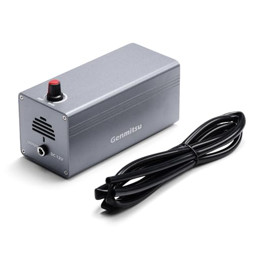 Genmitsu Air Assist Pump for Laser Cutter Compatible with Genmitsu Kortek and Laser Modules for CNC Machines or Laser Engravers in The Market Remove Smoke & Dust Protect Desktop & Laser Lens