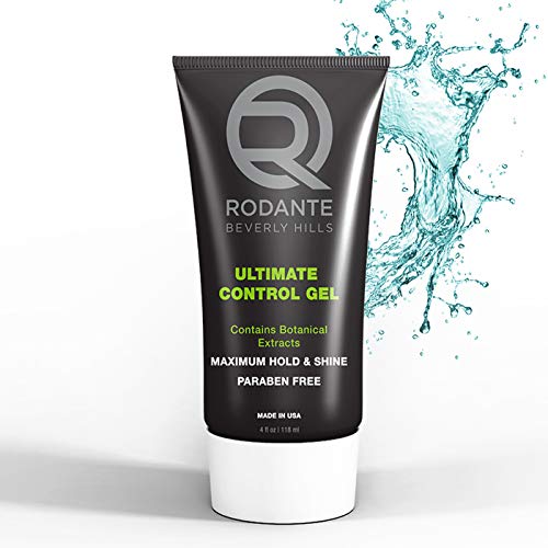 Rodante Beverly Hills Premium Hair Gel | Maximum Control Strong Hold Surface Enhancers Styling Gel | No Parabens Weather Resistant For All Hair Types 4 oz
