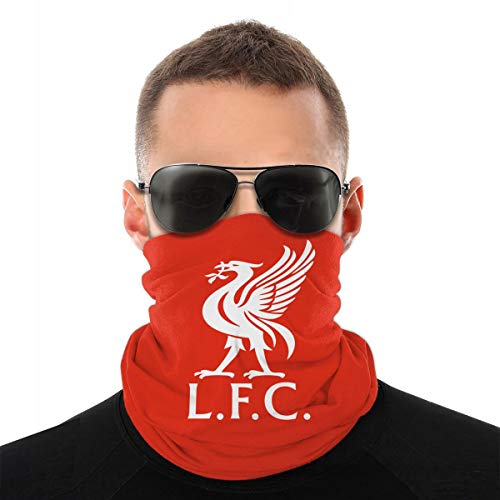 Liverpool F.C. Football Club Logo Breathable, Comfortable and Dustproof Sports Face Mask Seamless Half Face Bandanas Balaclava White