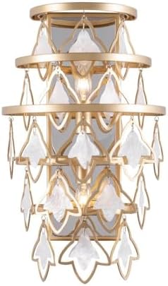 Varaluz Fleur 2-Light Flush Shell Wall Sconce - French Gold