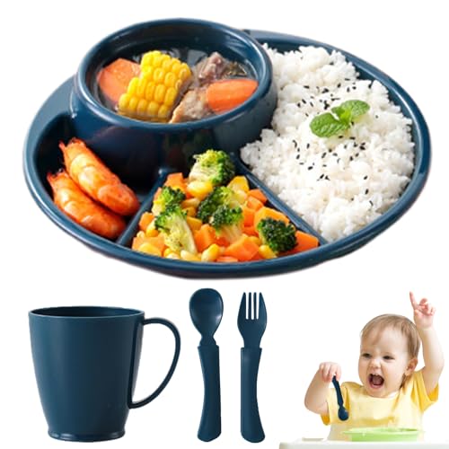 Bandeja para servir aperitivos de acero inoxidable | Unbreakable Divided Dinner Platos | Vajilla para restaurantes para restaurantes Catering Eventos Camping Oficinas en Preescolar Acción de Gracias