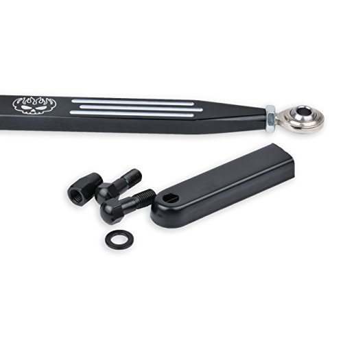 TUINCYN Shift Linkage Lever with Skull Stripe for Harley Davidson ElectraSoftail Road King (1980-2019) Black Motorcycle Gear Lever
