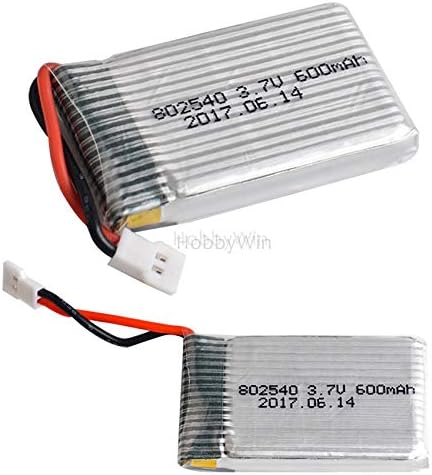 Miniatura 4 de 4 unids 3.7 V 1S 600 mAh 25C LiPO batería mx2.0-2P enchufe+4 puertos cargador para micro tamaño RC modelo helicóptero FPV Drone