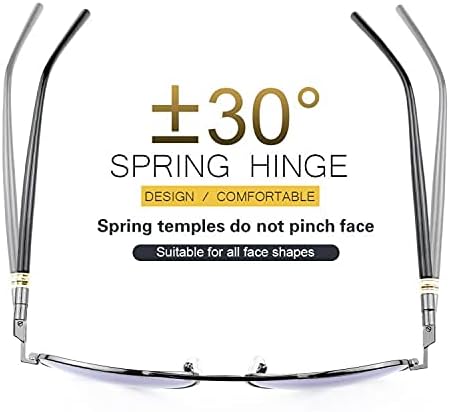 Miniatura 2 de YIMI Paquete de 2 lentes de lectura bifocales invisibles, lentes de sol con bisagra de resorte, protección UV, lectores solares anti luz azul