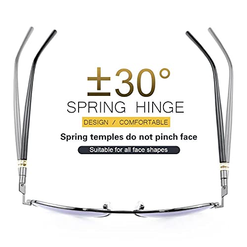 MIRYEA 2 works Bifocal Vintage Invisible Reading Sunglasses UV400 Protection Spring Hinge Sun Readers Anti Blue Light Glasses for Men Women Sports Driving Safety Eyeglasses Tinted Shades Eyewear 2.5 - Image 2